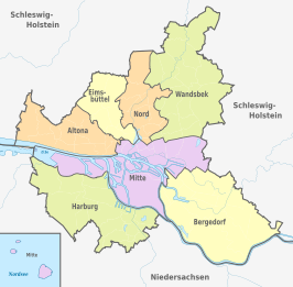 Kaart van Hamburg