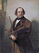 Portrait de Jan Willem Pieneman, peintre, père de Nicolaas Pieneman (1860).