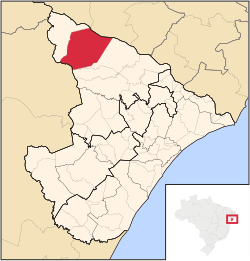 Localização de Poço Redondo em Sergipe