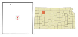 Location within Sheridan County and Kansas