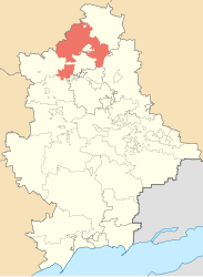 Distretto di Slov'jans'k – Mappa
