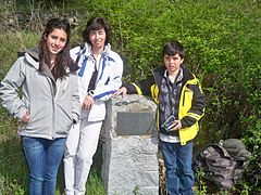 Almudena Alcalá-Galiano con sus hijos Rocio y Carlo