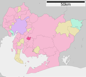 Poziția localității Chiryu, Aichi