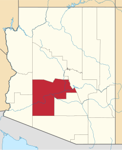 Karte von Maricopa County innerhalb von Arizona