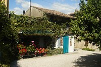 Garden of a typical osteria in Castello Roganzuolo, Veneto, Italy