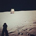 Månlandaren, fotograferad av Neil Armstrong den 20 juli 1969