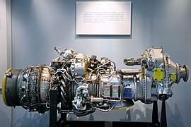 turboprop dans un musée.