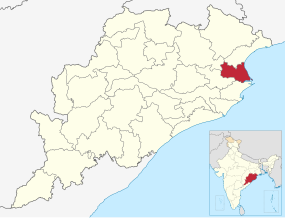 Positionskarte des Distrikts Bhadrak