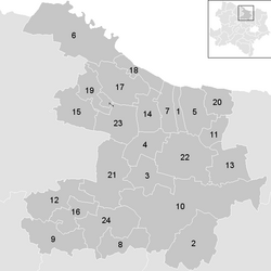 Poloha obce Hollabrunn (okres) v okrese Hollabrunn (klikacia mapa)