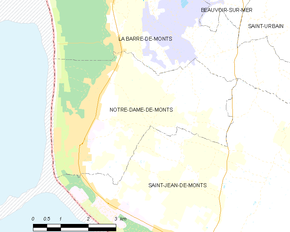 Poziția localității Notre-Dame-de-Monts