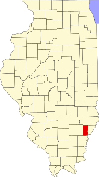 Locatie van Edwards County in Illinois