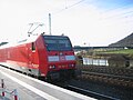 Schiebende Lok im Bahnhof Porta Westfalica