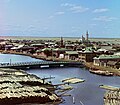 Vista de Tobolsk en 1910, fotografía a cor feita por Sergéi Prokudin-Gorski.