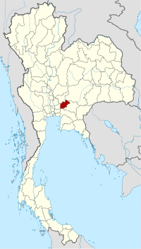 Nakhon Nayok'un Tayland'daki konumu