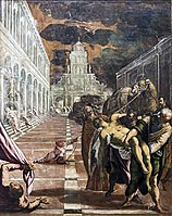 San Markoren gorpuaren lekualdatzea, 1562-66 Gallerie dell'Accademia, Venezia.