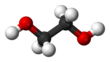 Model kroglic in paličic molekule etilenglikola