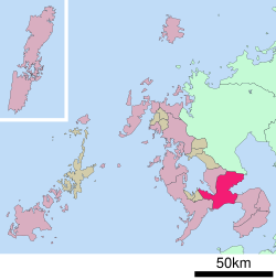 Location of Isahaya