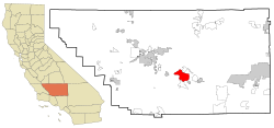 Location in Kern County and the state of California