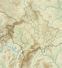 Kçiqi i Vogël på kartan över Kosovo.