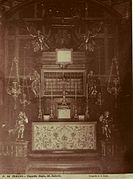 La capilla de la Sábana Santa, con el altar de Bertola, en una fotografía de Giovan Battista Maggi a finales del siglo XIX