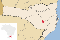 Localização de Bocaina do Sul em Santa Catarina