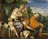 Paolo Veronese, "Véineas agus Adonis", c.1580