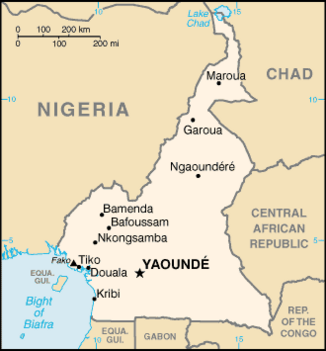 map of Cameroon