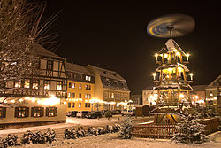 Zwönitz during Christmas time