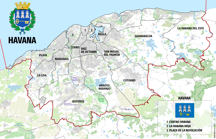 Havana detailed Districts Map (2022-01)