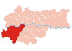 Location of Dębniki within Kraków