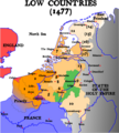 Image 7The Seventeen Provinces, and the Prince-Bishopric of Liège in green (from History of Belgium)