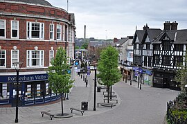 Rotherham – All Saints Square und Straße Bridgegate