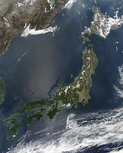 Satellite image of Japan