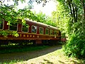 Restaurierter MITROPA-Schlafwagen am Bahnhof Gemünden (Wohra) (2011)