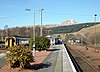 Crianlarich Station, view north towards Tyndrum, Scotland, in 2017