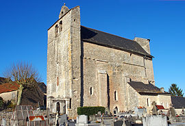 The fortified church of Saint-Julien, in Nespouls