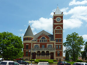 Das historische Green County Courthouse in Monroe, seit 1978 im NRHP gelistet[1]