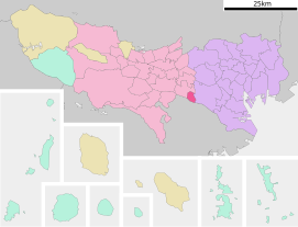 Lokasi Komae di Prefektur Tōkyō