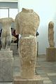 Kore with peplos, Parian work, 580 BC. Found in the Temple of Apollo at Delos.