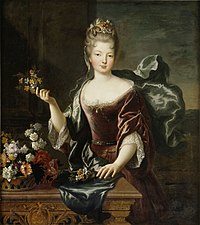 Pierre Gobert oder François de Troy: Françoise Marie de Bourbon, duchesse d'Orléans, genannt: Mademoiselle de Blois, ca. 1692 (Schloss Versailles)