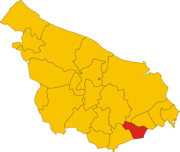 San Dònaci – Mappa