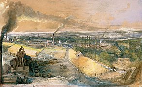 Paysage des puits de Theurée-Maillot en 1857.