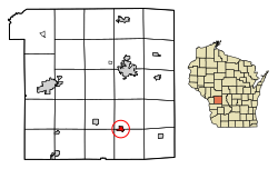 Location of Wilton in Monroe County, Wisconsin.