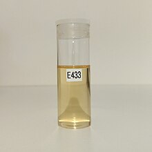 A vial containing Polysorbate 80