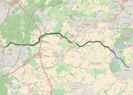 Spoorlijn Ratingen West - Wülfrath op de kaart