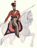 Mounted Dorobanț of the Agie, 1832 uniform draft