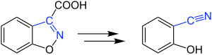 Reaktionsschema der Kemp-Decarboxylierung