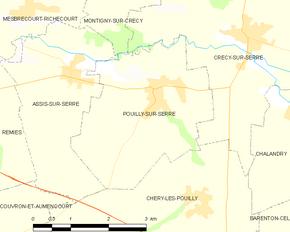 Poziția localității Pouilly-sur-Serre