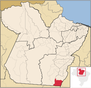 Kart over Santana do Araguaia