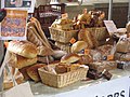 A variety of bread loaves in Stroud, Gloucestershire, England, Farmers' market